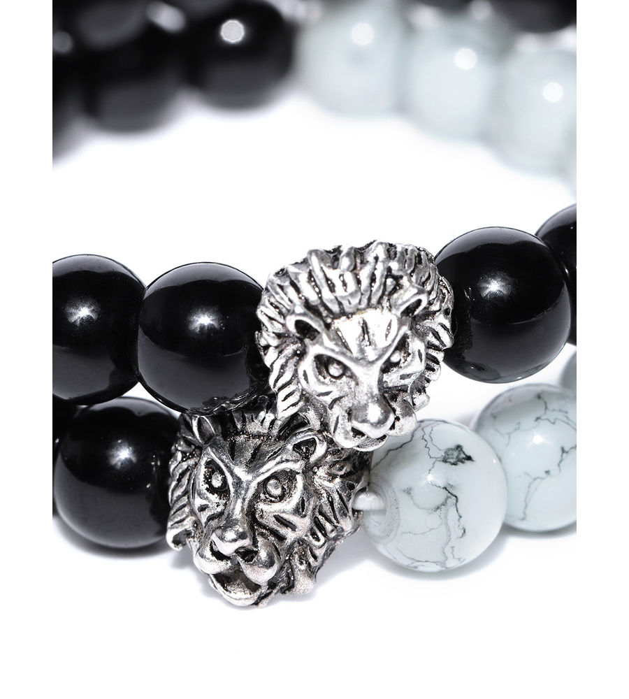YouBella Set of 2 Beaded Elasticated Bracelets
